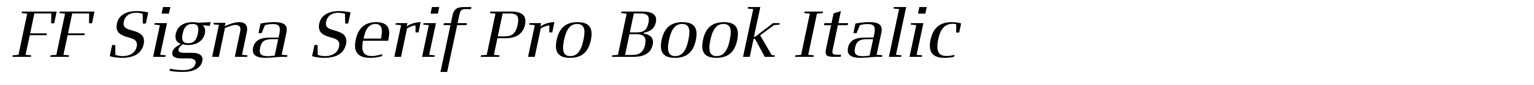 FF Signa Serif Pro Book Italic